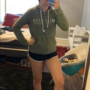 NWOT Olive green hollister zip up